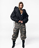 kurtki damskie Hoodscape black bomber jacket 3