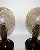 lampy stołowe Para lamp stołowych Hustad, lata 60.  Ceramika i szkło formowane  Vintage 3