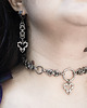 chokery Chain mail y2k goth *Hexed Heart* choker stal nierdzewna 4