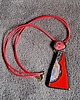 wisiory Koral i ręcznie malowana ceramika w surrealistycznym wisiorku handmade prezent 5