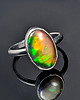 pierścionki srebrne Pierścionek opal z płonącą taflą 5