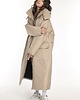 płaszcze damskie Parka Longline Hoodie Oversize Mocca 8