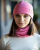 czapki damskie Ana Moroles, Czapka 100% merino, Malinowa 1