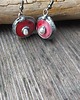 kolczyki wire wrapping Kolczyki miedziane z koralem i perłą 3