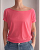 t-shirt damskie Koszulka Fluo róż Oversize Bez Nadruku 1
