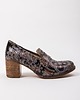 botki damskie PÓŁBUTY NA 6 CM SŁUPKU W STYLU BOHO - SKÓRA NATURALNA - MODEL 250 - BOHO 2