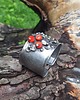 bransoletki wire wrapping Pomarańczowe maki - bransoletka regulowana 3