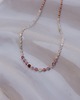 bransoletki z kamieni naturalnych Choker z fasetowanym Rodonitem i Morganitem 2