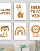grafiki i ilustracje ZESTAW PLAKATÓW dla dziecka safari 4