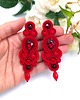 kolczyki soutache Kolczyki sutasz czerwone Keira wieczorowe eleganckie z kryształkami 1
