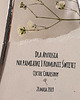 Chrzest - inne Anioł z suszonymi kwiatami i dedykacją 1