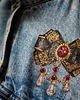 kurtki damskie Ręcznie malowana kurtka jeansowa CATRINA SANTA MUERTE 2