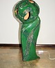 lampy stołowe Lampa-rzeźba Głowa, ceramika szkliwiona, vintage, Polska, XX w. 4