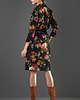 sukienki midi damskie Czarna szmizjerka w kwiaty PALOMA 2
