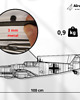 Ozdoby na ścianę Messerschmitt Bf 109 metalowa ozdoba na ścianę 3D 7