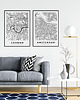 plakaty Zestaw plakatów-map Londyn Amsterdam 1