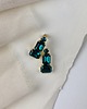 kolczyki pozłacane Kolczyki pozłacane OCTAGON emerald 1