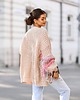 kardigany damskie Sweter/ Kardigan z frędzlami beżowy MARA BEIGE 1