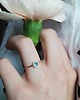 pierścionki zaręczynowe Niebieski topaz- złoty pierścionek z topazem 2