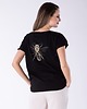 t-shirt damskie Tshirt z nadrukiem na plecach BeeLook 123 czarny 9