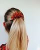 gumki do włosów Gumka jedwabna, scrunchie, frotka miedziana brązowa MIDI 1