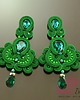kolczyki soutache Szmaragdowo zielone kolczyki sutasz 3