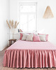 koce i narzuty Narzuta Z Falbaną  DUSTY PINK 3