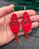 kolczyki soutache Kolczyki sutasz czerwone wieczorowe błyszczące z cyrkoniami Joy 1
