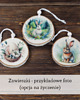 podkładki do kuchni Brzozowa podkładka pod kubek - biały koń 2