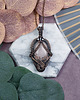 wisiory Miedziany wisiorek wire wrapping z różowym kwarcem #533 1