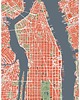 plakaty Plakat New York - plan miasta 1