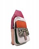 plecaki Plecak na jedno ramię skórzany kolorowy damski kieszenie ze skrawków OLIVKA 2