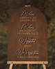 dodatki ślubne Tablica powitalna Hymn do miłości 50x70 cm - dąb ciemny 1