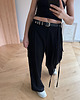 spodnie materiałowe damskie Spodnie Strong black 6