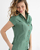 sukienki midi damskie Lniana Sukienka MARIGOLD eucalyptus green 1