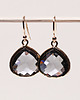 kolczyki szklane Gold and Black Fussion  1