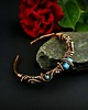 bransoletki wire wrapping Ozdobna bransoleta mankietowa z apatytem 5