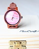 zegarki damskie Damski drewniany zegarek RAINBOW RED 5