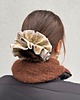 gumki do włosów Scrunchie Falbana Khaki 1