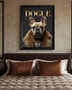 grafiki i ilustracje PLAKAT DOGUE bulldog,  portret psa, okładka magazynu modowego, mops 2