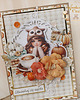 kartki scrapbooking Kobieca kartka urodzinowa z motywem jesieni "Autumn 2" GOTOWA 1