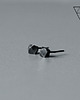 kolczyki wire wrapping Minimalistyczne kolczyki bryłki srebrne DIAMOND 1