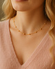 chokery Choker z kulkami  - naszyjnik srebro, srebro złocone 24K, różowe złoto 5