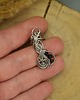 nausznice Nausznica  ażurowa na ucho czarny  agat wire wrapping 4