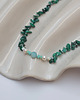 bransoletki z kamieni naturalnych Surowy Naszyjnik z Malachitu Amazonitu i Pereł 1
