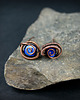 kolczyki wire wrapping Kolczyki sztyfty z masą perłową 1
