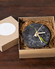 zegary Okrągły betonowy zegar stołowy z chrobotkiem reniferowym - ciemny 2
