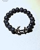 biżuteria męska Może dla żeglarza? bransoletka z lawy z kotwicą  sympatyczny prezent handmade 4