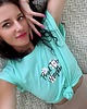 t-shirt damskie Miętowa koszulka  przed Tobą wszystko 1