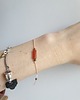 bransoletki na sznurku Bransoletka BOHO sznurkowa zieleń khaki, agat mszysty, hematyt 6